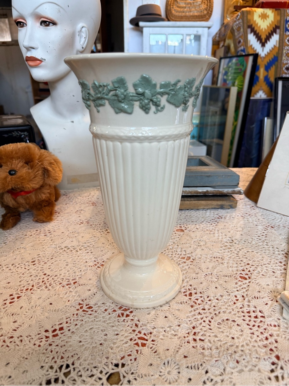 Vintage Wedgwood Queensware Trumpet Vase
